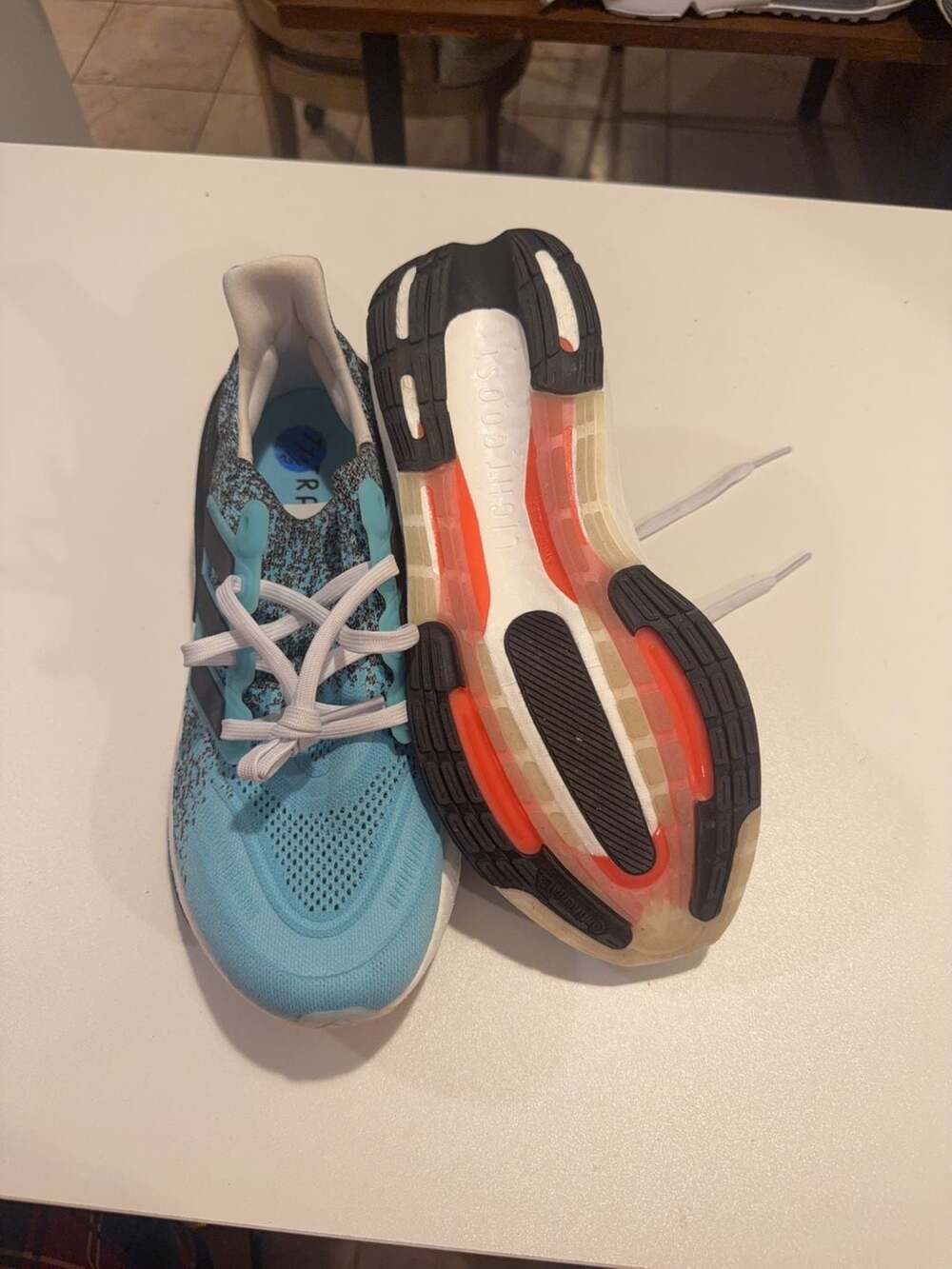 adidas Ultraboost Light Running Shoes Size 12 Mens Blue White Aqua Black IE1694